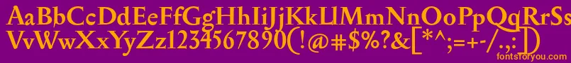 SerapionBold Font – Orange Fonts on Purple Background
