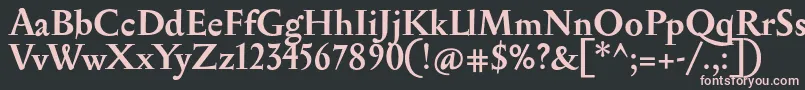 Шрифт SerapionBold – розовые шрифты на чёрном фоне