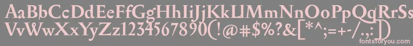 Шрифт SerapionBold – розовые шрифты на сером фоне