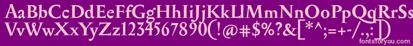 SerapionBold Font – Pink Fonts on Purple Background