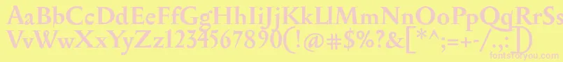 SerapionBold Font – Pink Fonts on Yellow Background