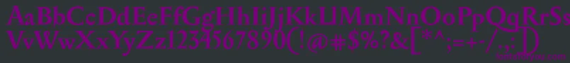 SerapionBold-fontti – violetit fontit mustalla taustalla