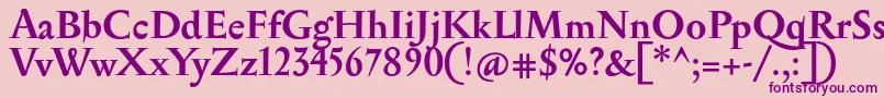 SerapionBold-Schriftart – Violette Schriften auf rosa Hintergrund