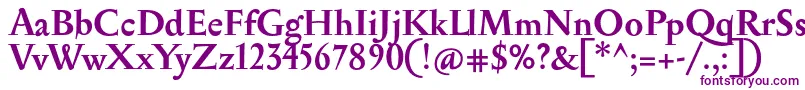 SerapionBold-Schriftart – Violette Schriften auf weißem Hintergrund
