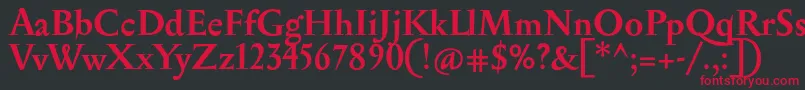 SerapionBold Font – Red Fonts on Black Background