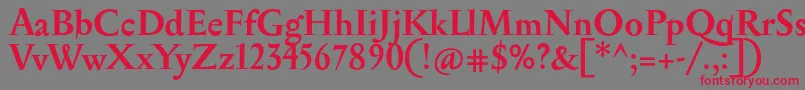 Шрифт SerapionBold – красные шрифты на сером фоне