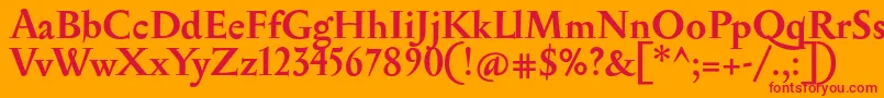SerapionBold Font – Red Fonts on Orange Background