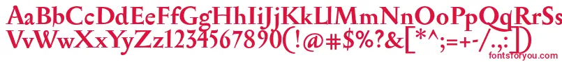 Шрифт SerapionBold – красные шрифты