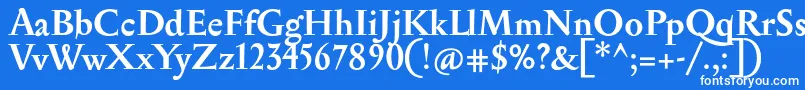 Шрифт SerapionBold – белые шрифты на синем фоне