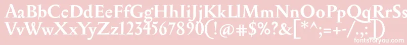 SerapionBold-Schriftart – Weiße Schriften auf rosa Hintergrund