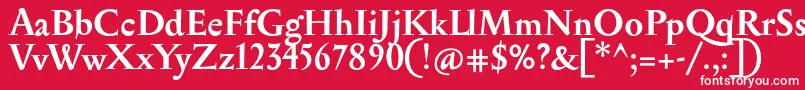Шрифт SerapionBold – белые шрифты на красном фоне