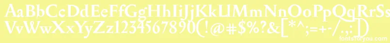 Шрифт SerapionBold – белые шрифты на жёлтом фоне