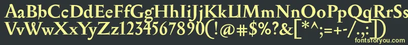 SerapionBold Font – Yellow Fonts on Black Background