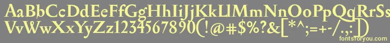 SerapionBold-Schriftart – Gelbe Schriften auf grauem Hintergrund