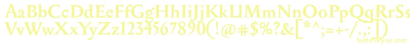 SerapionBold-Schriftart – Gelbe Schriften auf weißem Hintergrund