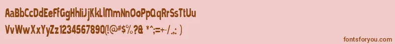 Moldpapa Font – Brown Fonts on Pink Background