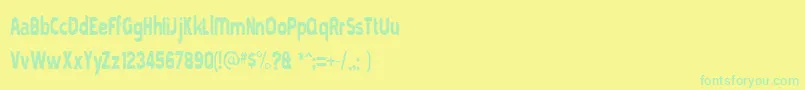 En savoir plus sur la police Moldpapa Police Moldpapa – polices vertes sur fond jaune
