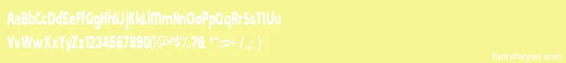 フォントMoldpapa – 黄色い背景に白い文字