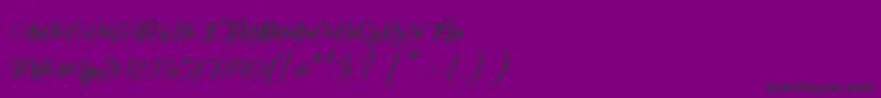 MarchandDeVeniseItalic Font – Black Fonts on Purple Background