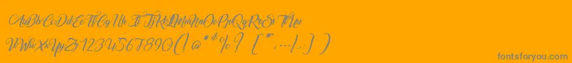 MarchandDeVeniseItalic Font – Gray Fonts on Orange Background