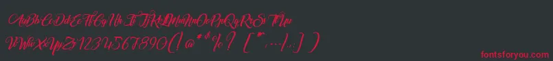 fuente MarchandDeVeniseItalic – Fuentes Rojas Sobre Fondo Negro