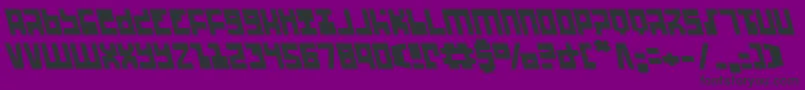 UfoHunterLeftalic-Schriftart – Schwarze Schriften auf violettem Hintergrund