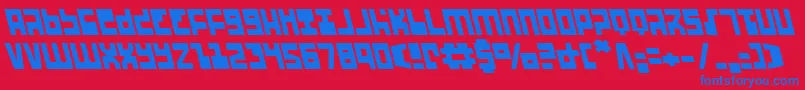 UfoHunterLeftalic Font – Blue Fonts on Red Background