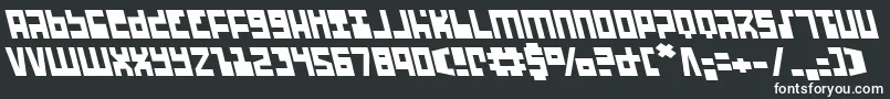 UfoHunterLeftalic Font – White Fonts on Black Background