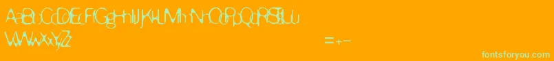 Enervate Font – Green Fonts on Orange Background