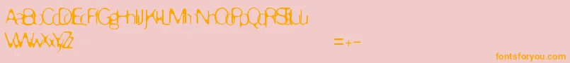 Enervate Font – Orange Fonts on Pink Background