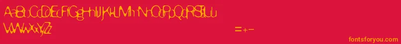 fuente Enervate – Fuentes Naranjas Sobre Fondo Rojo