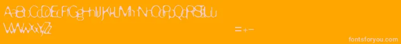 Enervate Font – Pink Fonts on Orange Background