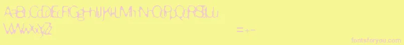 Enervate Font – Pink Fonts on Yellow Background