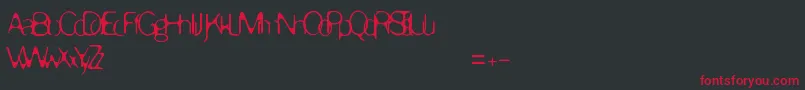 Enervate Font – Red Fonts on Black Background