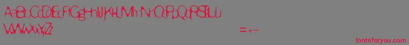 Enervate-Schriftart – Rote Schriften auf grauem Hintergrund