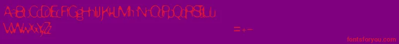 Enervate Font – Red Fonts on Purple Background