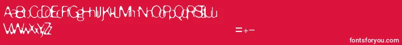 Enervate Font – White Fonts on Red Background
