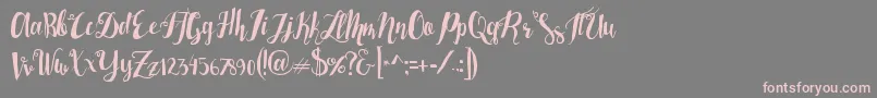Lasermetal Font – Pink Fonts on Gray Background