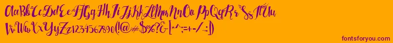 More about Lasermetal Font Lasermetal Font – Purple Fonts on Orange Background