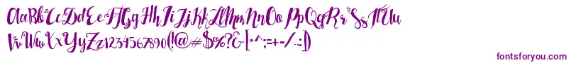 Weitere Informationen zur Lasermetal-Schriftart Lasermetal-Schriftart – Violette Schriften auf weißem Hintergrund