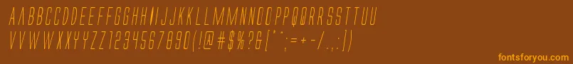 Alienleaguecondital Font – Orange Fonts on Brown Background