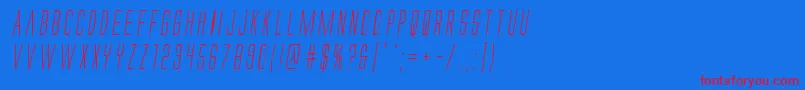 Alienleaguecondital Font – Red Fonts on Blue Background