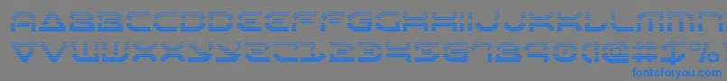 Oberondeuxgrad Font – Blue Fonts on Gray Background