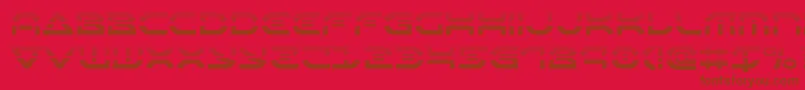 Oberondeuxgrad-Schriftart – Braune Schriften auf rotem Hintergrund