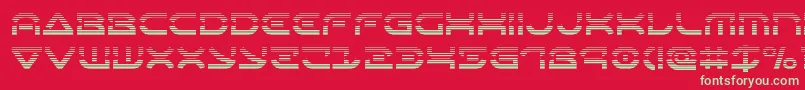 Oberondeuxgrad Font – Green Fonts on Red Background