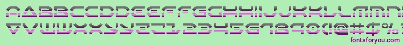 Oberondeuxgrad-Schriftart – Violette Schriften auf grünem Hintergrund