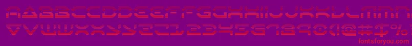 フォントOberondeuxgrad – 紫の背景に赤い文字