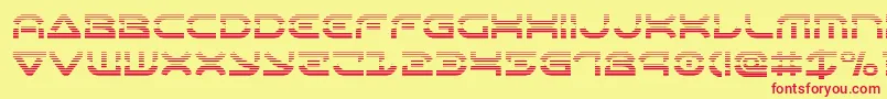 Oberondeuxgrad Font – Red Fonts on Yellow Background