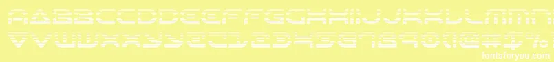 Oberondeuxgrad Font – White Fonts on Yellow Background