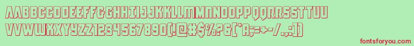 Antillesout Font – Red Fonts on Green Background